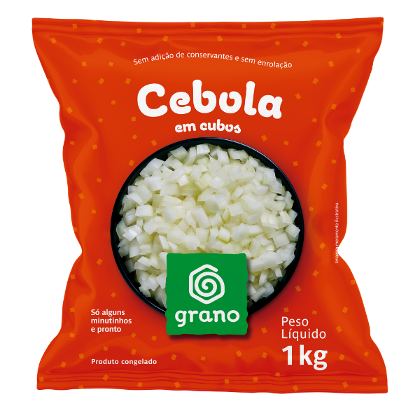 Cebola em cubo